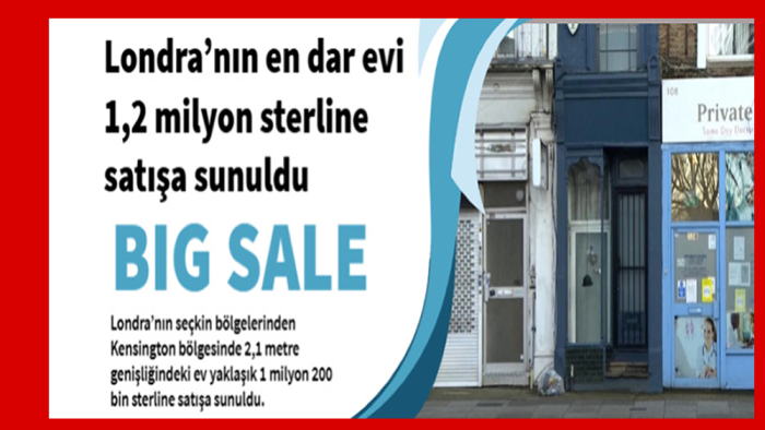 Londra’nın en dar evi 1,2 milyon sterline satışa sunuldu