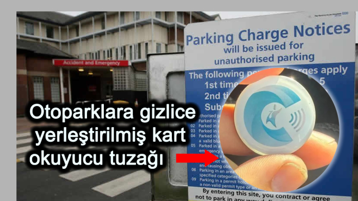 Otoparklara gizlice yerleştirilmiş kart okuyucu tuzağı